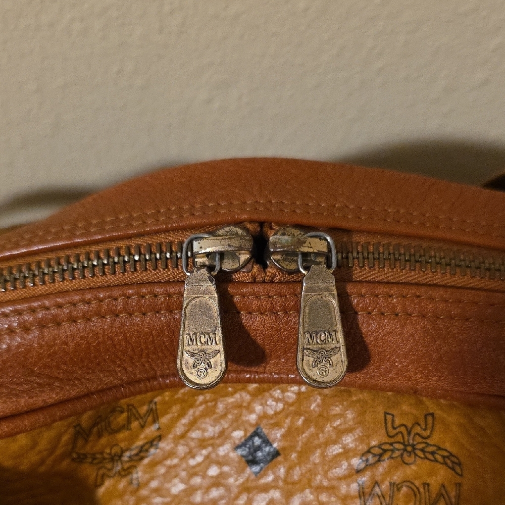 MCM Cognac Monogram Travel Bag# - Picture 3 of 14